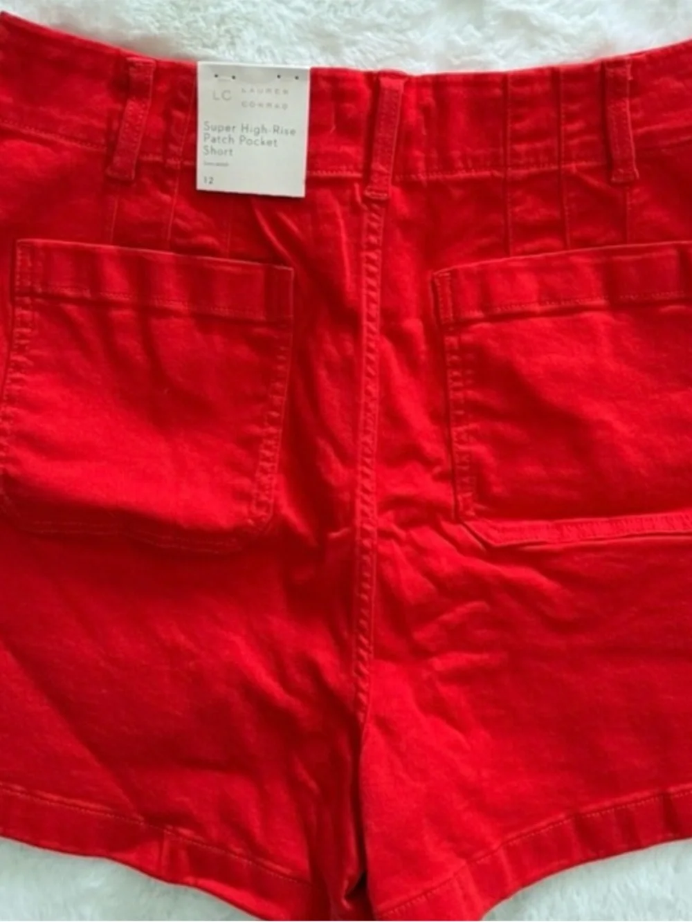 NWT LC Lauren Conrad Super High Rise Patch Pocket Shorts
